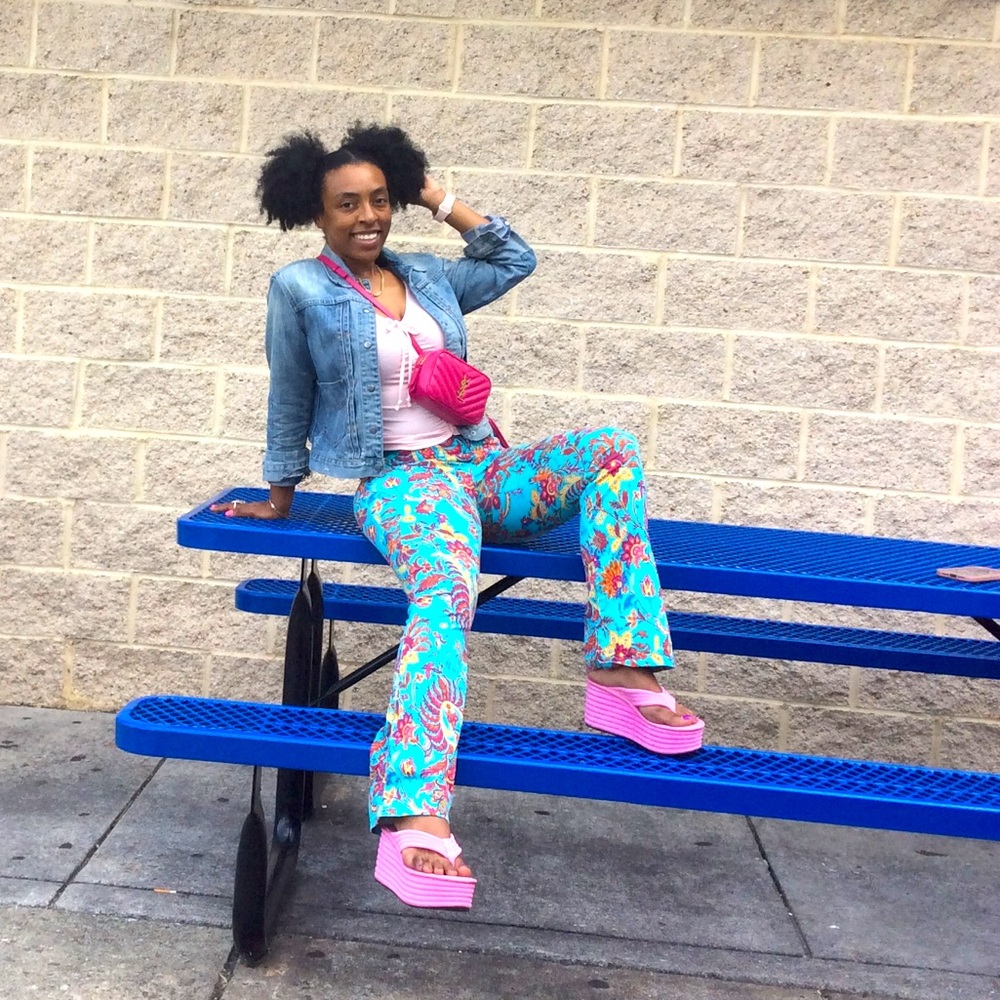 Vintage paisley pants by Moschino